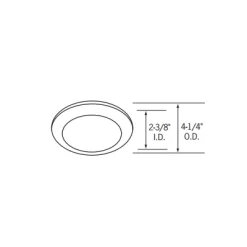 CTR313 3 Inch Convex Drop Glass Shower Trim