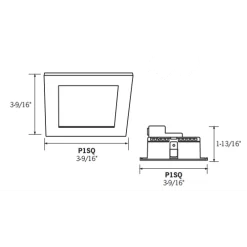 P1SQ 1W Square LED Marker Light