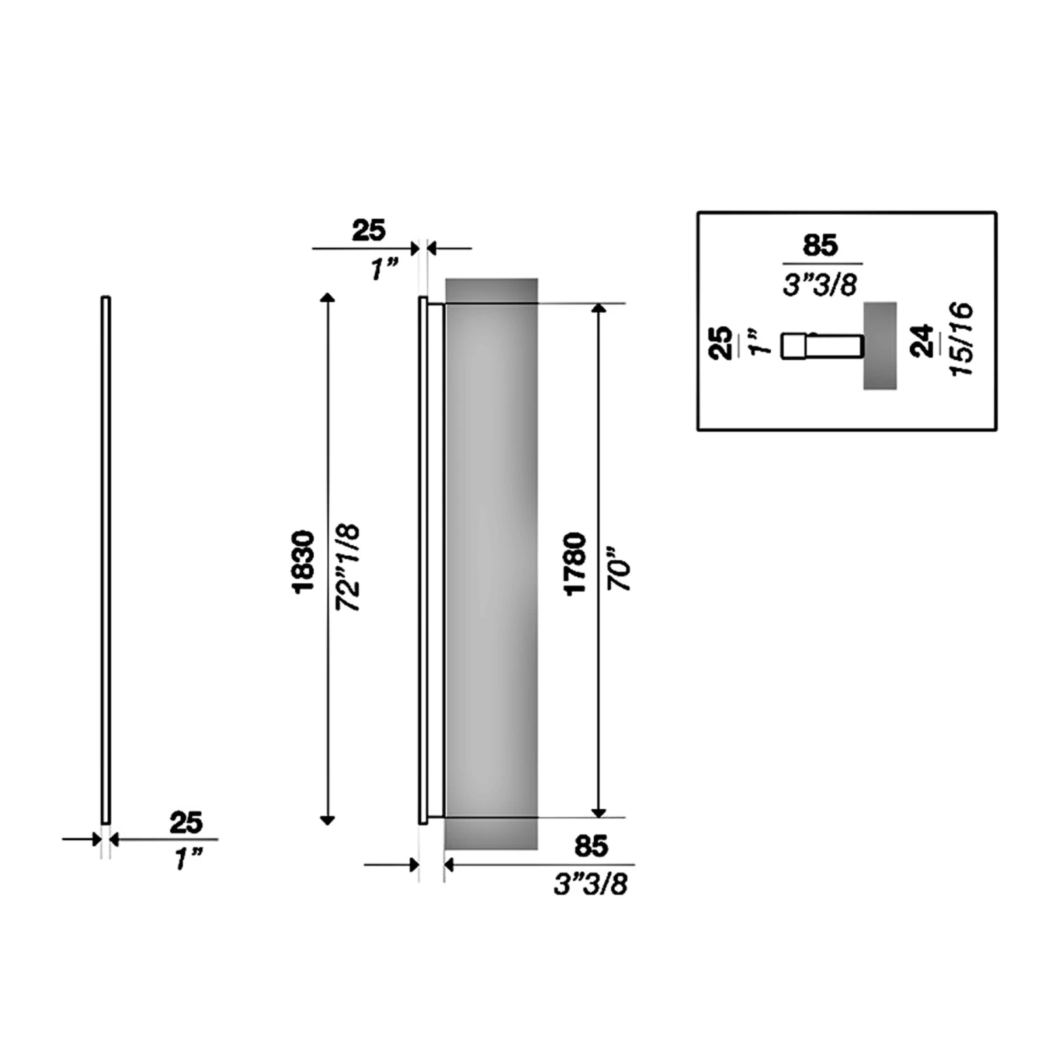 Ritmo Linear Plug-in Wall Sconce 1 Ritmo Linear Plug-in Wall Sconce