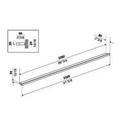 Ritmo Linear Uplight Plug-in Wall Sconce