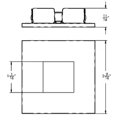 ECO 1IN Square Wet Location Trim