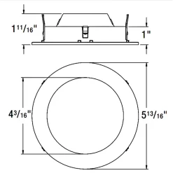 ECO 5IN Round Fixed Wall Wash Trim