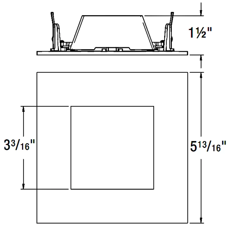 ECO 5IN Square Wet Location Trim 1 ECO 5IN Square Wet Location Trim