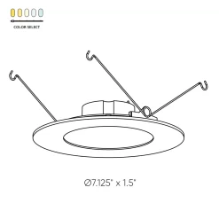 6IN Retrofit Color Select Recessed Panel Light
