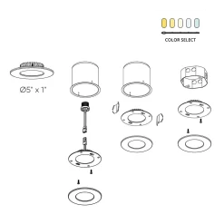 Alter Series 4IN Color Select Retrofit Recessed Panel Light