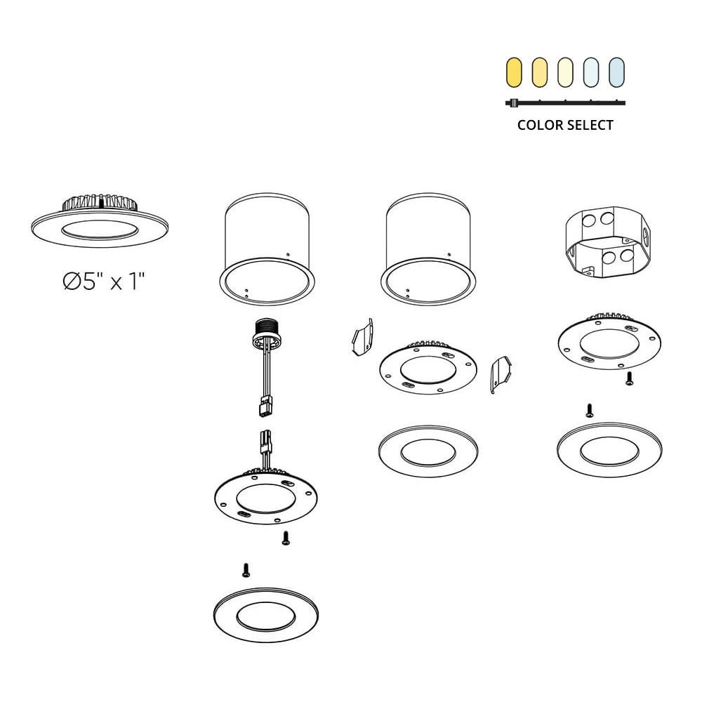 Alter Series 4IN Color Select Retrofit Recessed Panel Light 1 Alter Series 4IN Color Select Retrofit Recessed Panel Light