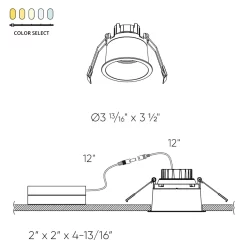 RGM 2IN RD Color Select Adjustable Gimbal Trim / Housing