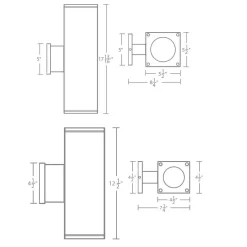Cube Architectural 90CRI Double Angle Beam Wall Light