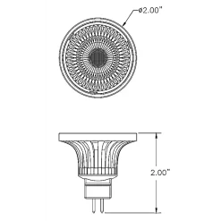 MR16 GU5.3 Base Warm Dim 7W 12V 36Deg 2700K 92CRI 2-PACK