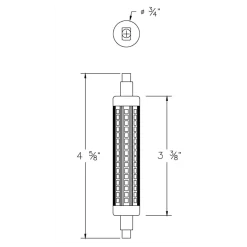 T3 R7S Long 8W 120V 2700K 80CRI 2-Pack