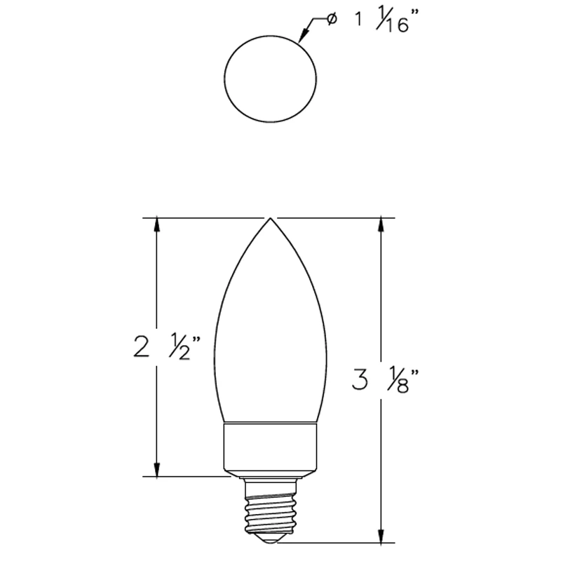 B10 Candelabra Base Turtle 3W Amber 120V 2-Pack 1 B10 Candelabra Base Turtle 3W Amber 120V 2-Pack