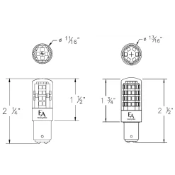 BA15D Bayonet Base 4.5W 120V 2700K 90CRI 2-Pack