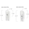 JCD G9 Loop-Pin Base Warm Dim 2.5W 120V 90CRI 2-PACK