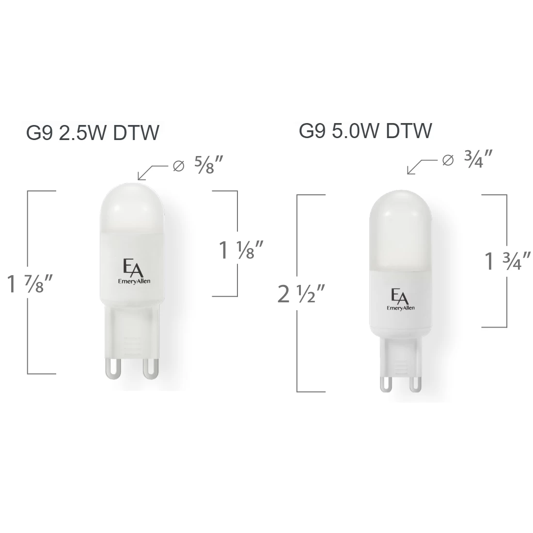 JCD G9 Loop-Pin Base Warm Dim 2.5W 120V 90CRI 2-PACK 1 JCD G9 Loop-Pin Base Warm Dim 2.5W 120V 90CRI 2-PACK