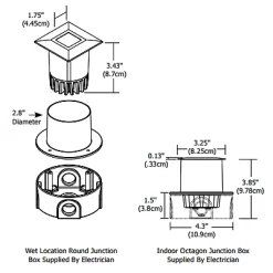 Sun3 Square RGB LED Recessed Uplight/Steplight
