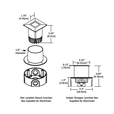Sun3 Square LED Recessed Uplight/Steplight 1 Sun3 Square LED Recessed Uplight/Steplight