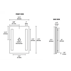 Twin Slim Surface Mount LED Mirror