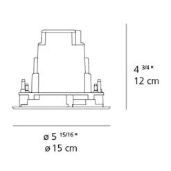 Artemide Ego 150 Wall Wash Outdoor Round Ceiling Downlight
