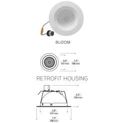 Reflections 6IN Bloom Retrofit Flanged Indirect Downlight
