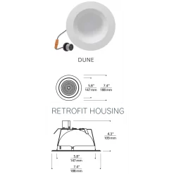 Reflections 6IN Dune Retrofit Flanged Indirect Downlight