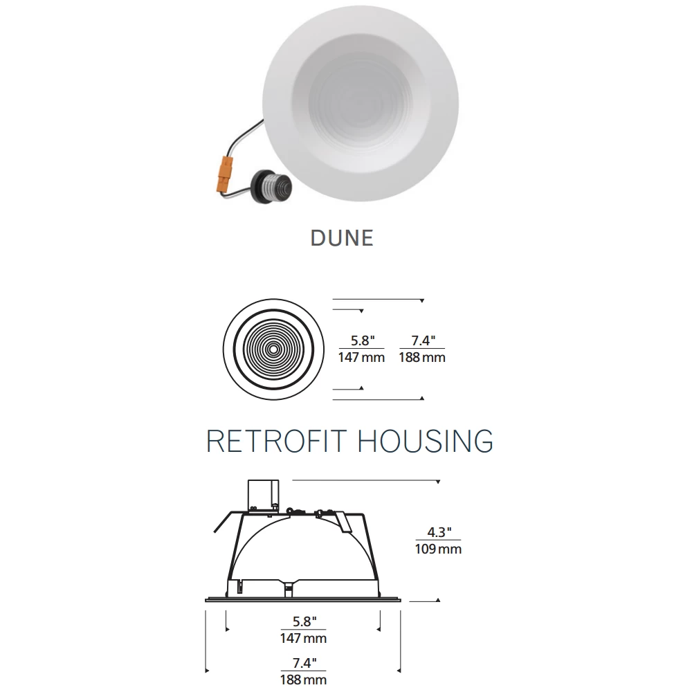Reflections 6IN Dune Retrofit Flanged Indirect Downlight 1 Reflections 6IN Dune Retrofit Flanged Indirect Downlight