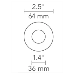 2 Inch Round Flangeless Flat Lensed Shower Trim