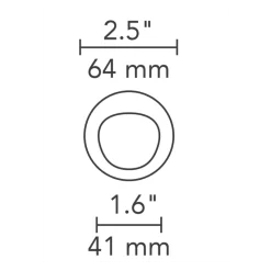 2 Inch Round Flangeless Lensed Wall Wash Trim
