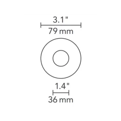 2 Inch Round Flanged Flat Shower Trim