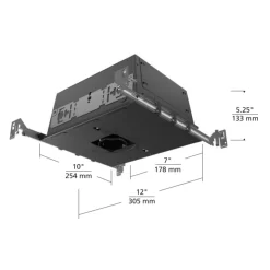 2IN SQ Flanged Adjustable New Construction IC Housing