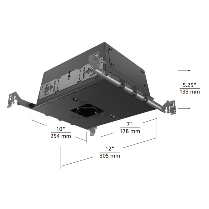 2IN SQ Flanged Adjustable New Construction IC Housing 1 2IN SQ Flanged Adjustable New Construction IC Housing