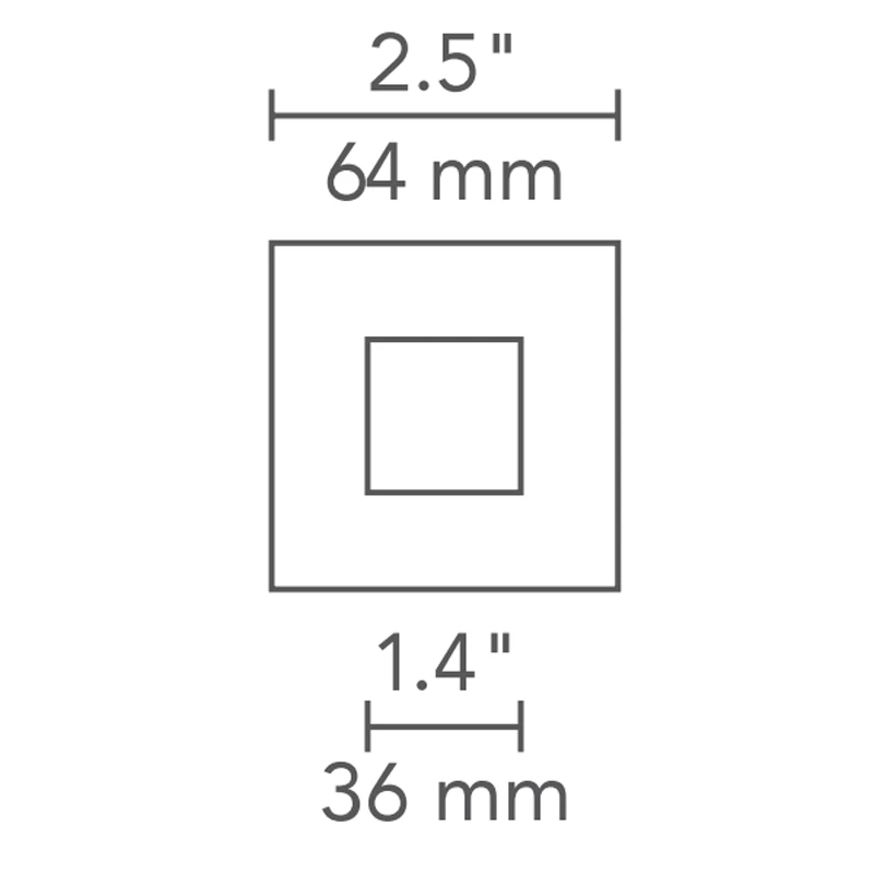 2 Inch Square Flangeless Flat Lensed Shower Trim 1 2 Inch Square Flangeless Flat Lensed Shower Trim