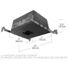 2IN SQ Flangeless Adjustable New Construction IC Housing