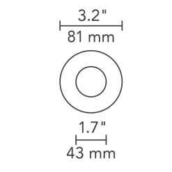 Element 3 Inch Round Flangeless Bevel Shower Trim