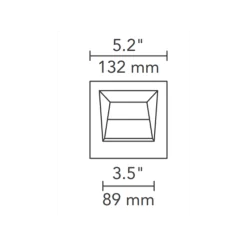 Element 4IN SQ Flanged Wall Wash Trim