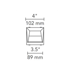 Element 4IN SQ Flangeless Wall Wash Trim
