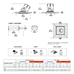 Entra CL 3IN Square Flangeless Trim / Remodel Housing
