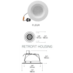 Reflections 6IN Fleur Retrofit Flanged Indirect Downlight