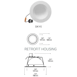 Reflections 6IN Skye Retrofit Flanged Indirect Downlight