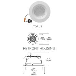 Reflections 6IN Torus Retrofit Flanged Indirect Downlight