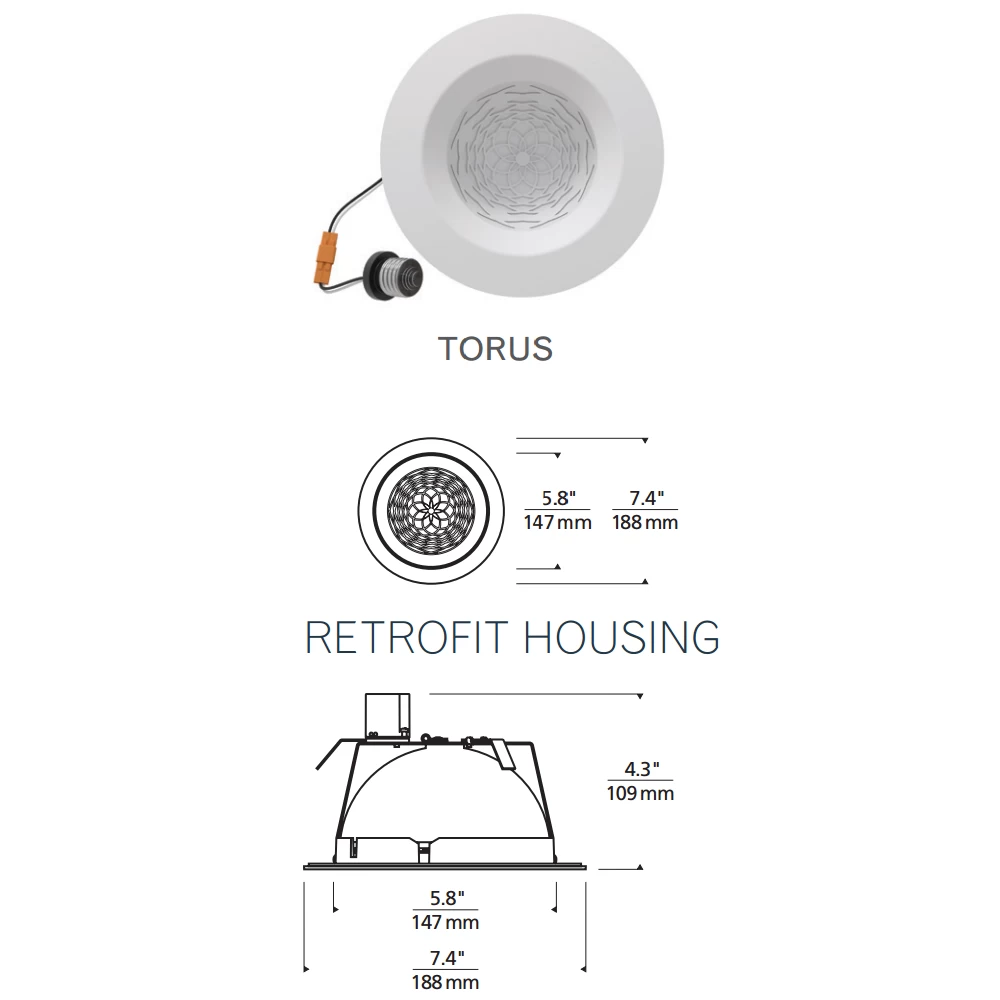 Reflections 6IN Torus Retrofit Flanged Indirect Downlight 1 Reflections 6IN Torus Retrofit Flanged Indirect Downlight