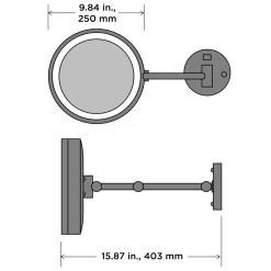 Blush Wall Mount Makeup Mirror