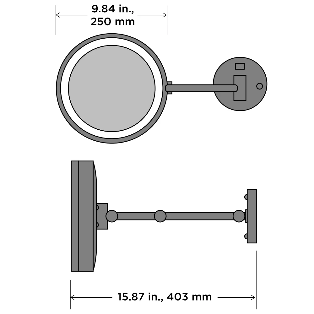 Blush Wall Mount Makeup Mirror 1 Blush Wall Mount Makeup Mirror