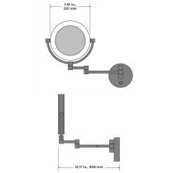 Charm Wall Mount Makeup Mirror