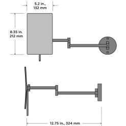 Contour Wall Mount Makeup Mirror