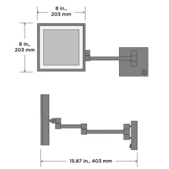 Elixir Wall Mount Makeup Mirror