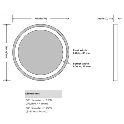Eternity Round Lighted Mirror