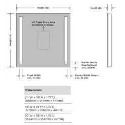 Fusion Rectangle Lighted Mirror