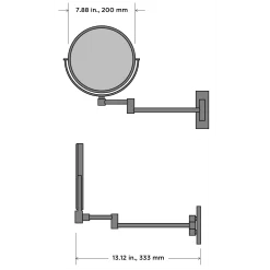 Palette Wall Mount Makeup Mirror