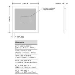 Silhouette Rectangle Lighted Mirror