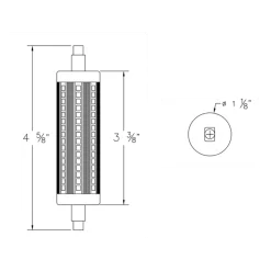 T3 R7S Long 10W 120V 3000K 80CRI 2-Pack